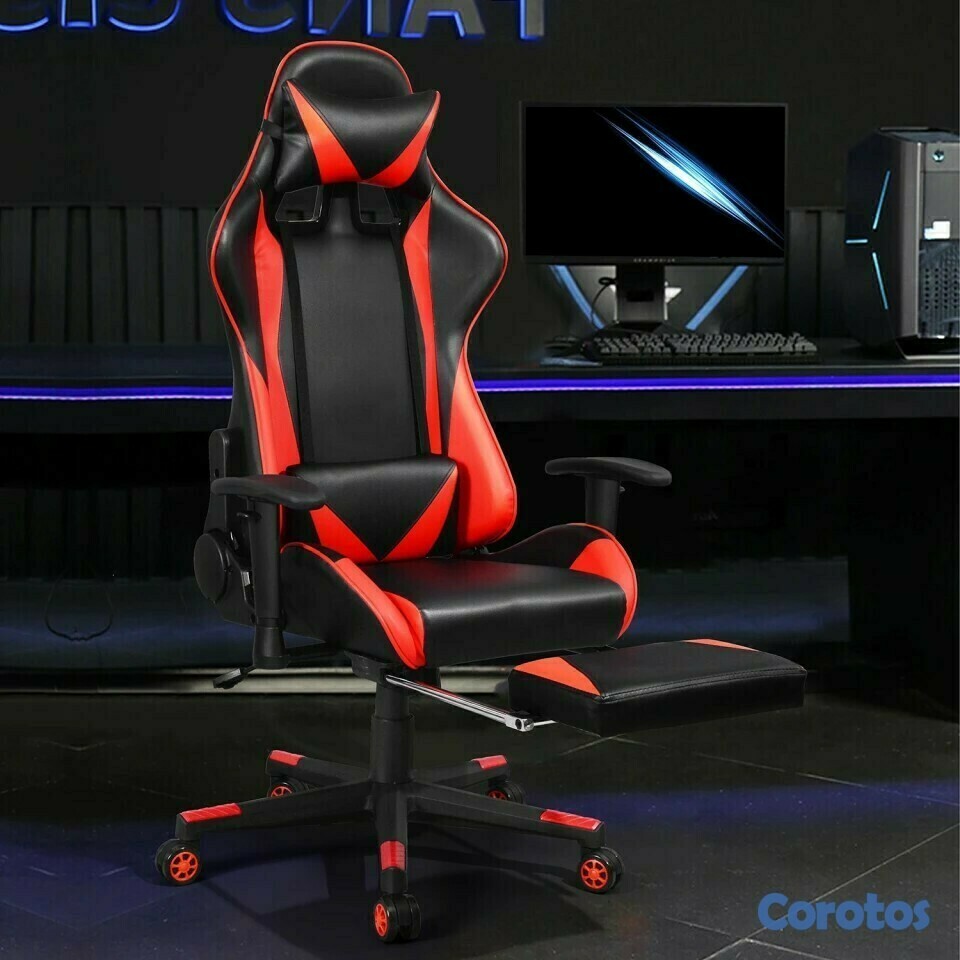 muebles y colchones - SILLA GAMER  HG-F-EC2 ROJA,AZUL Y BLANCA 3