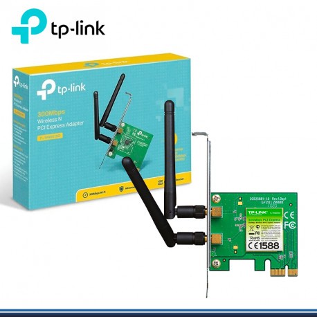 computadoras y laptops - TARJETA DE RED WIFI PCI-E TP-LINK TL-WN881ND, 2.4GHZ/300MBPS, 802.11B/G/N