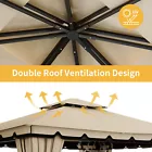 herramientas, jardines y exterior -  Outdoor Patio Double Fabric Roof Canopy Gazebo rd 36,500 5