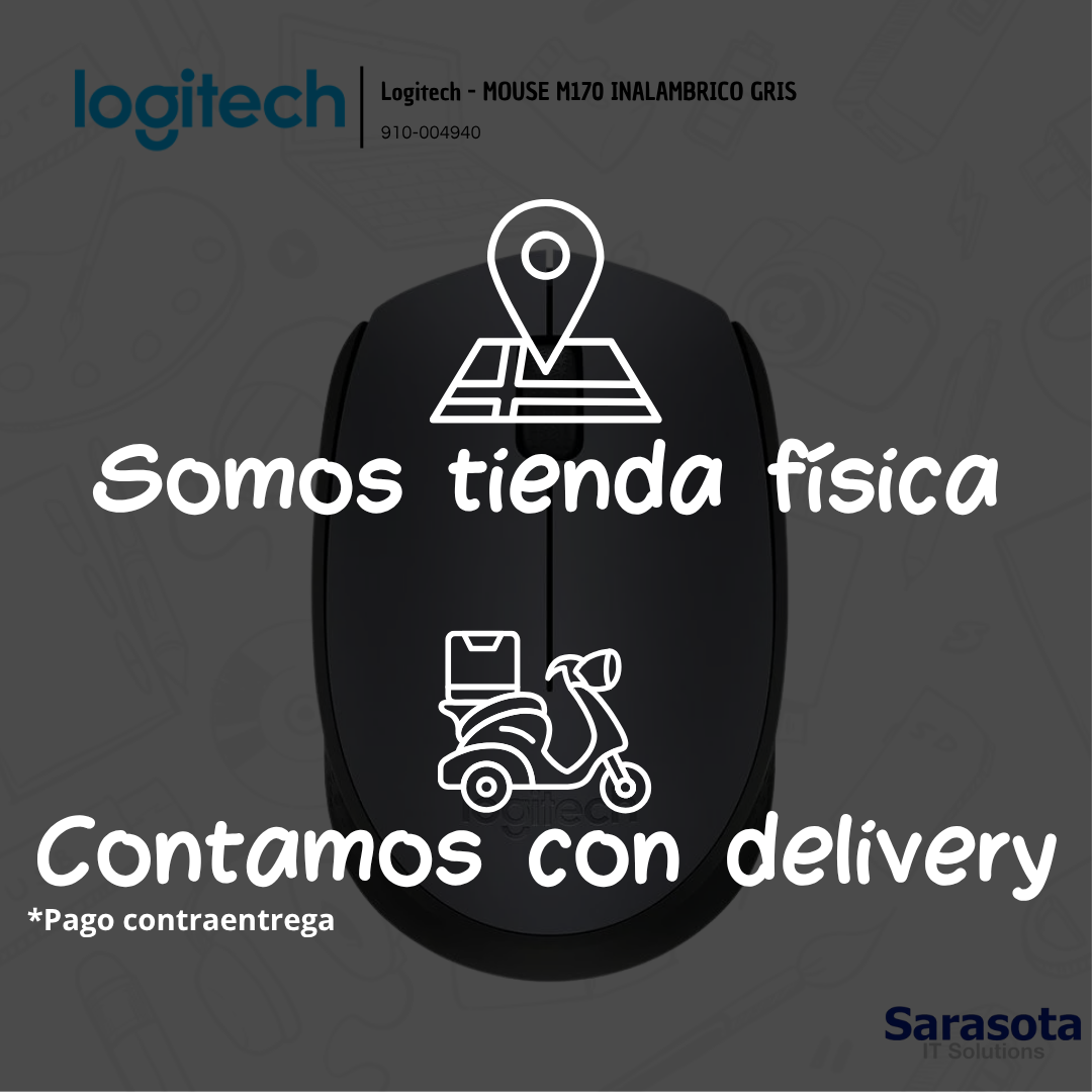 accesorios para electronica - Logitech - MOUSE M170 INALAMBRICO GRIS 1