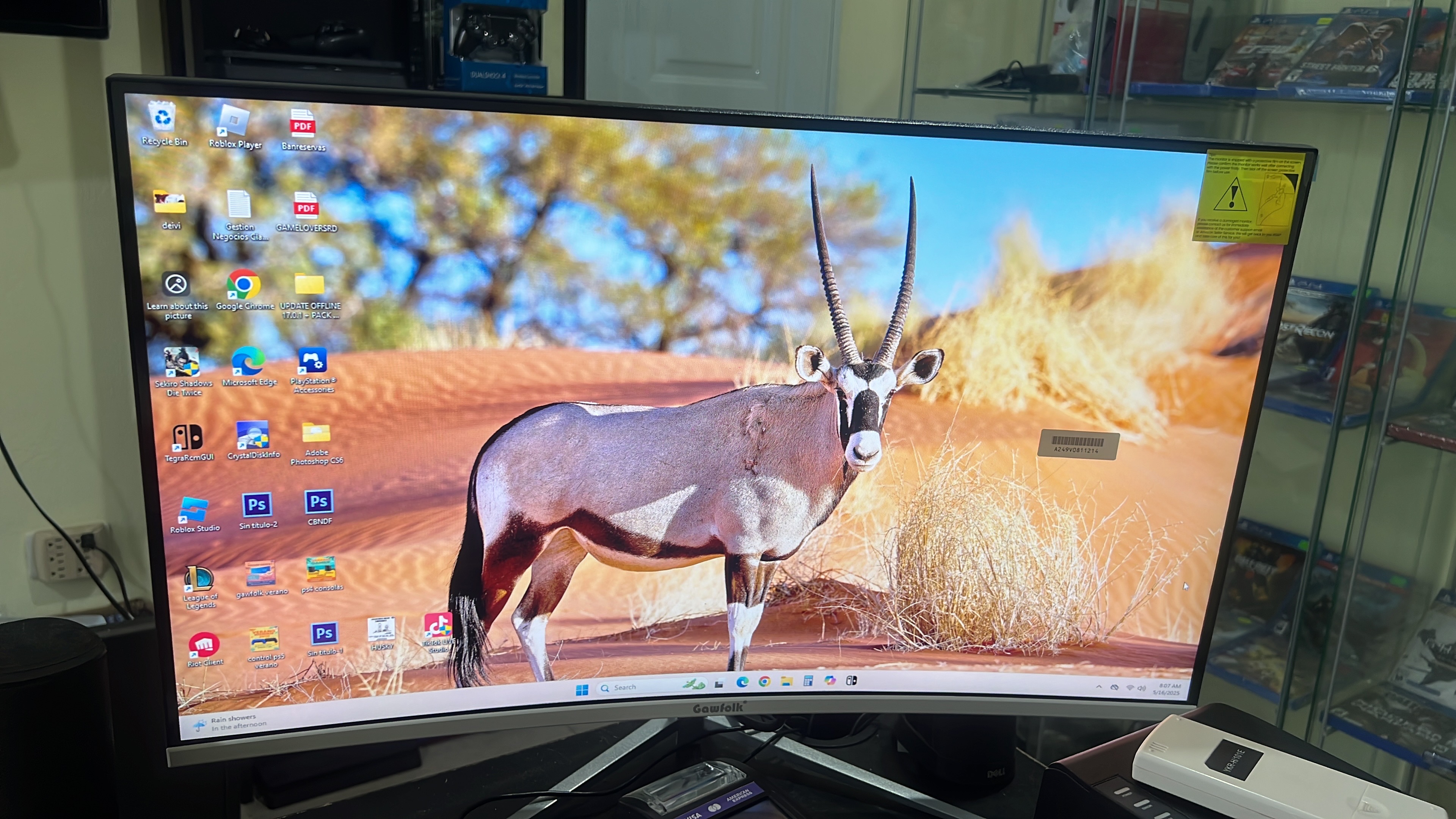 computadoras y laptops - súper monitor Gawfolk 27 pulgadas 100hz 1920*1080p 0