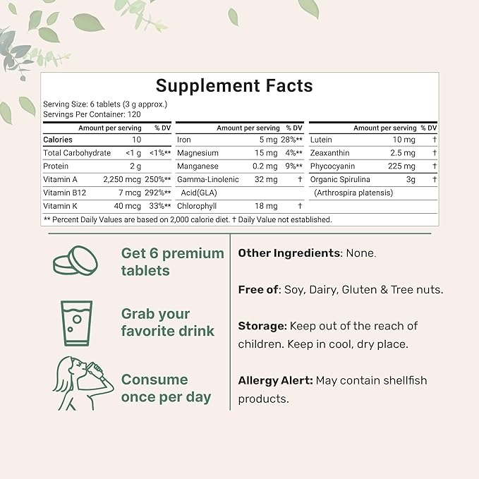 Salud y Equipamiento Médico - Clorella Y Espirulina 720 Tab 2
