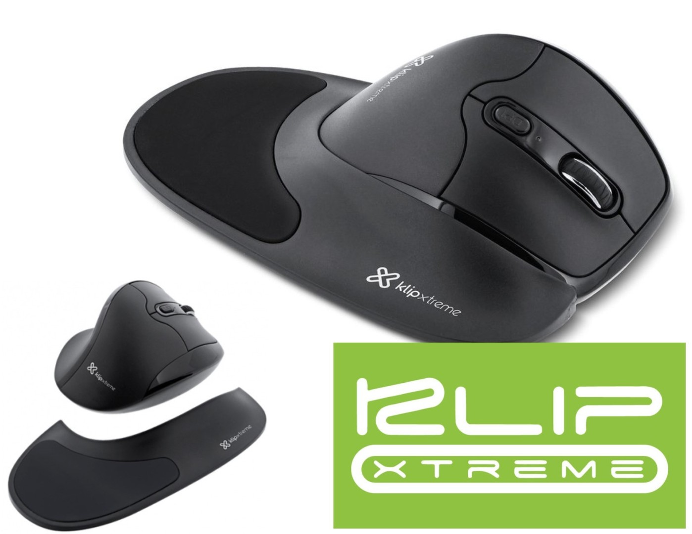 computadoras y laptops - MOUSE WIRELESS KLIPX FLEXOR,VERTICAL  6 BOTONES, 2.4 GHZ, SEMI VERTICAL,  0