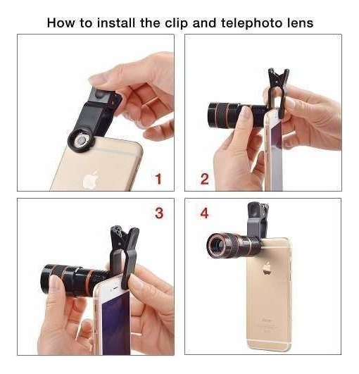 Salud y Equipamiento Médico - Zoom 12x Lente Teleobjetivo Apexel 4 En 1 iPhone Htc Huawei 1