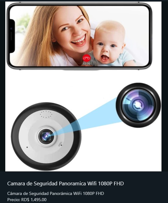 camaras y audio - Camara de Seguridad Panoramica Wifi 1080P FHD 0