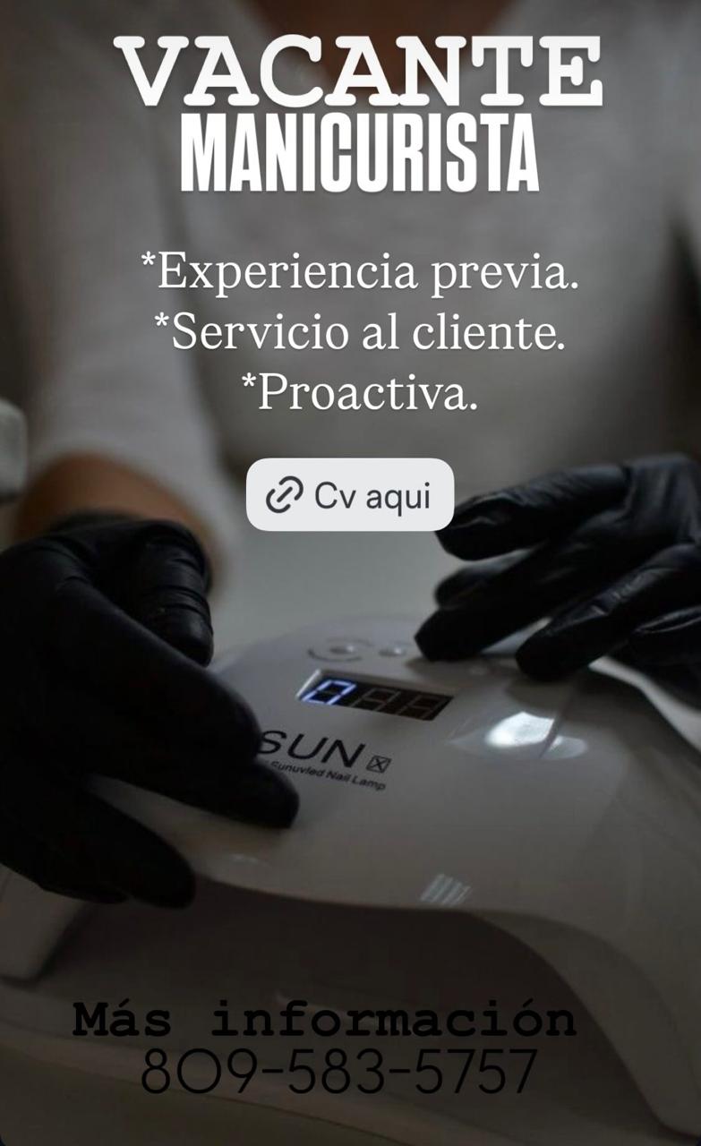 empleos disponibles - SE SOLICITA MANICURISTA CON EXPERIENCIA 0