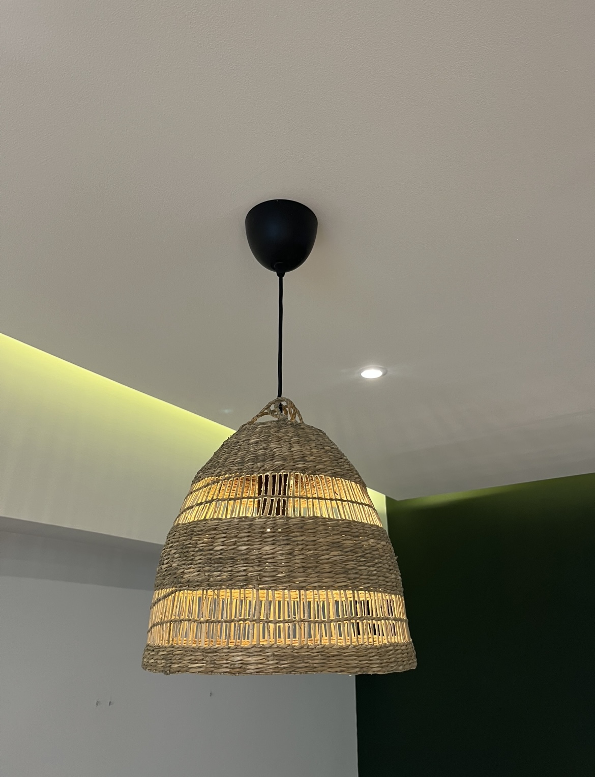 decoración y accesorios - Vendo Lámpara colgante de fibra natural  1