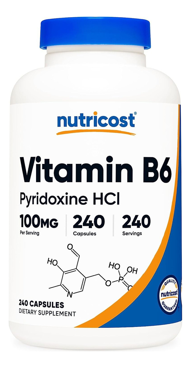 Salud y Equipamiento Médico - Vitamina B6 (piridoxina Hcl) 100 Mg, -nutricost  240 Capsula 0