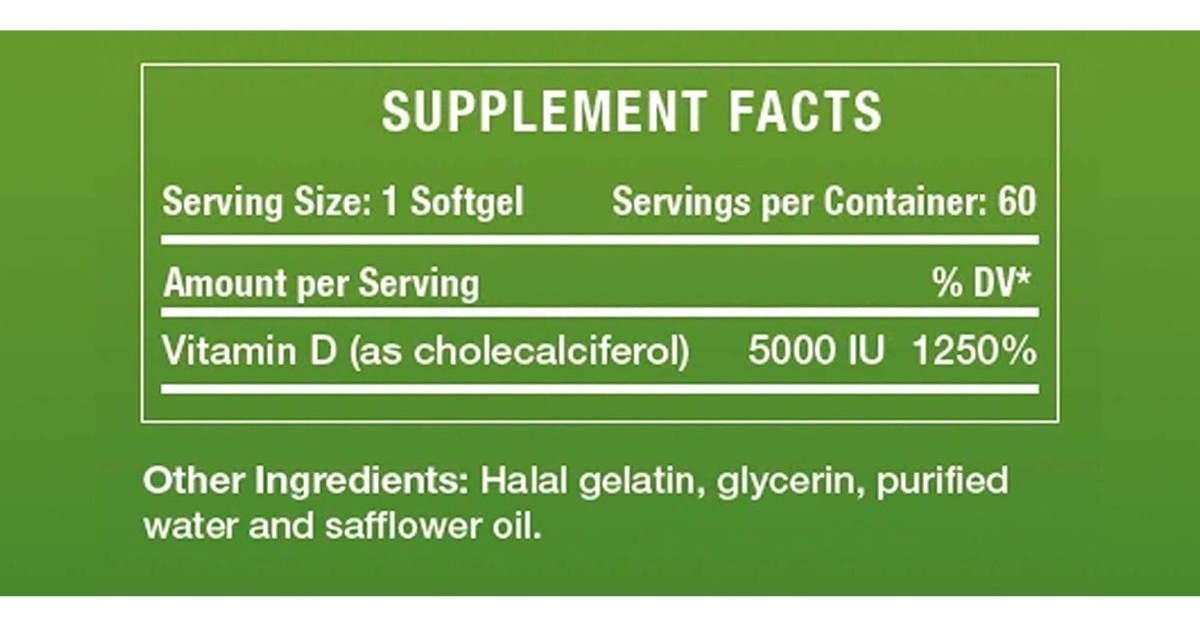 Salud y Equipamiento Médico - Vitamina D3 5000iu Noor Vitamin 1