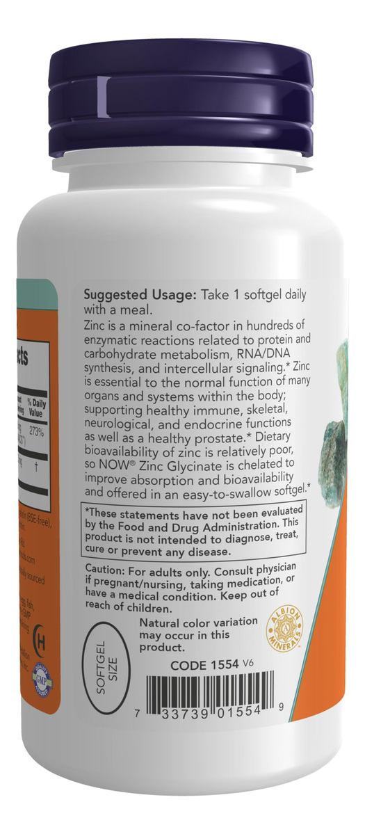 Salud y Equipamiento Médico - Glicinato Zinc-glycinate Sofge 120 Cap Now 2
