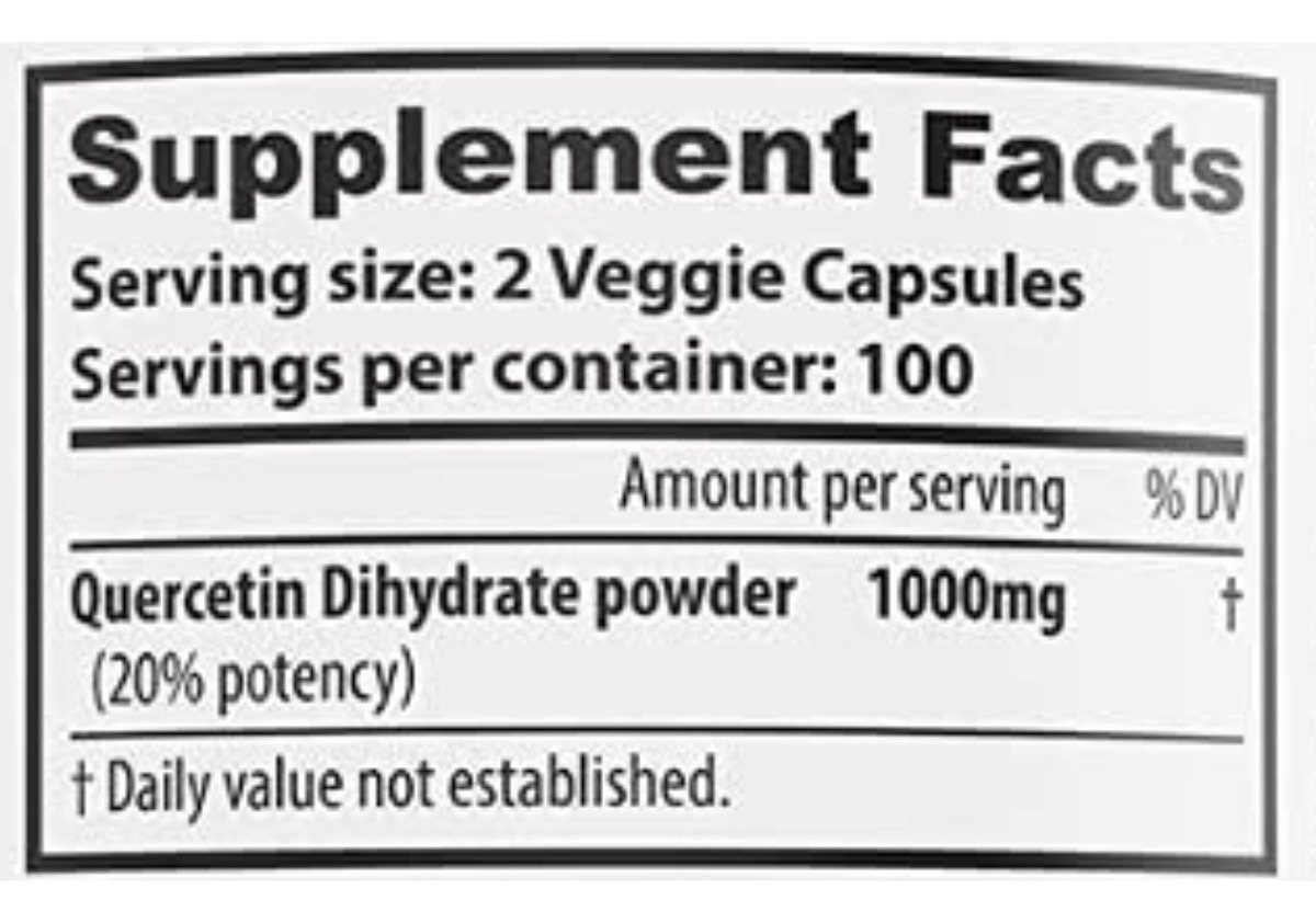 Salud y Equipamiento Médico - Quercetina 200 Cápsulas 1000mg - U - Unidad A $1024 1