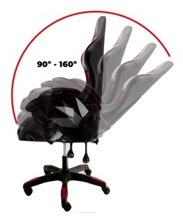 muebles y colchones - Silla gamer luz RGB soporte lumbar Reclinable con ruedas. Gaming oficina  3