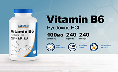 Salud y Equipamiento Médico - Vitamina B6 (piridoxina Hcl) 100 Mg, -nutricost  240 Capsula 1