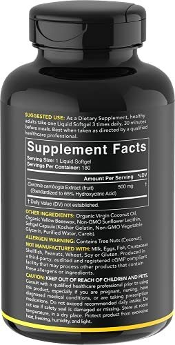 Salud y Equipamiento Médico - Extracto De Garcinia Cambogia (65% Hca) Con Aceite De Coco 1
