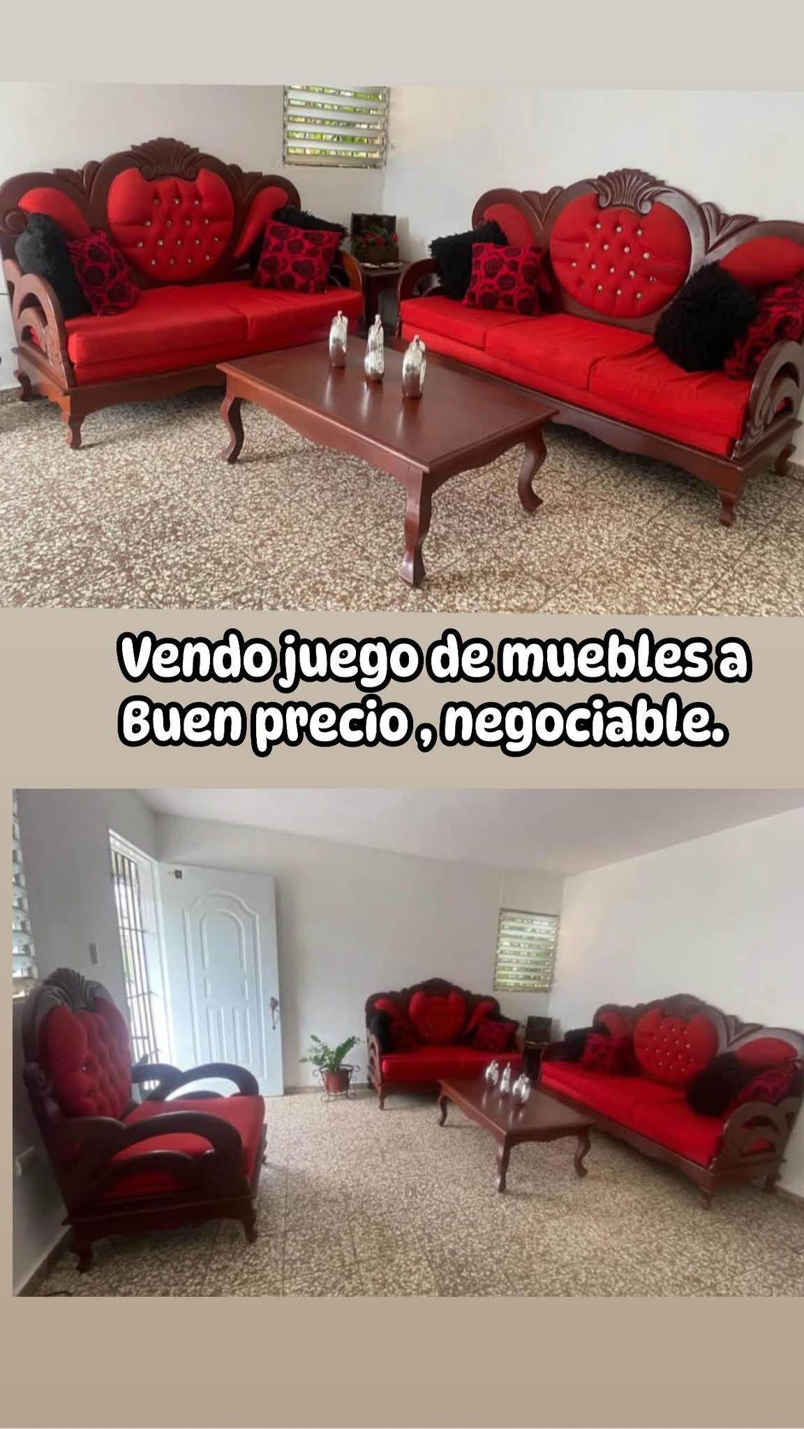muebles y colchones -  Vendo excelente y hermoso juego de muebles .  2