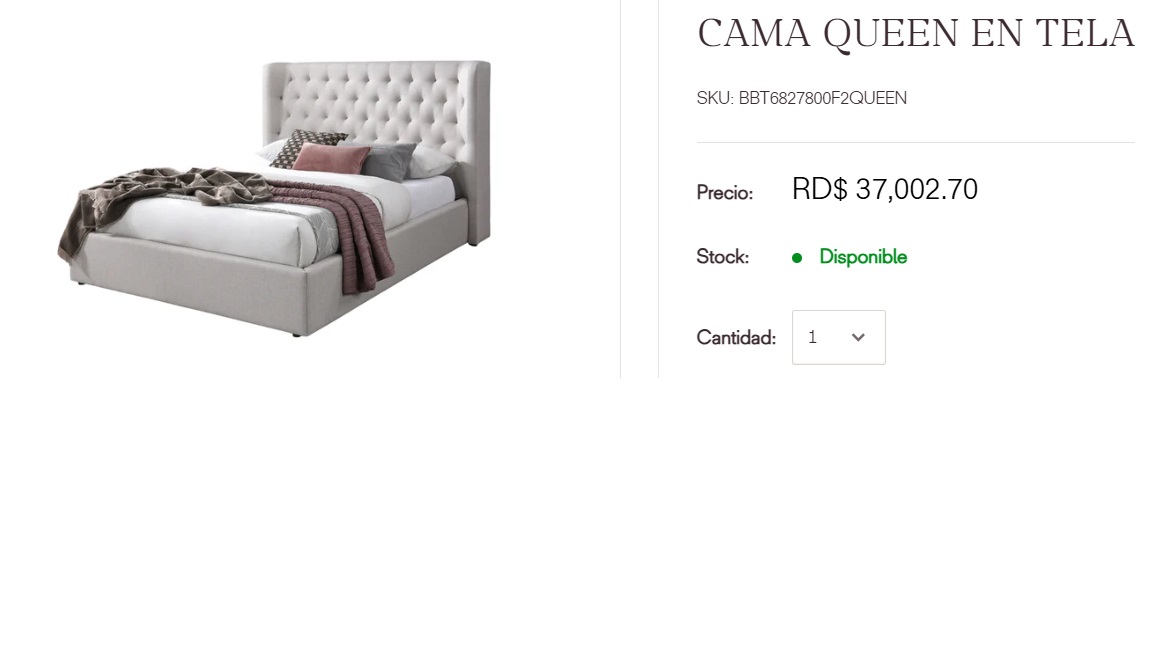 muebles y colchones - BASE CAMA CAPITONEADA EN TELA 4