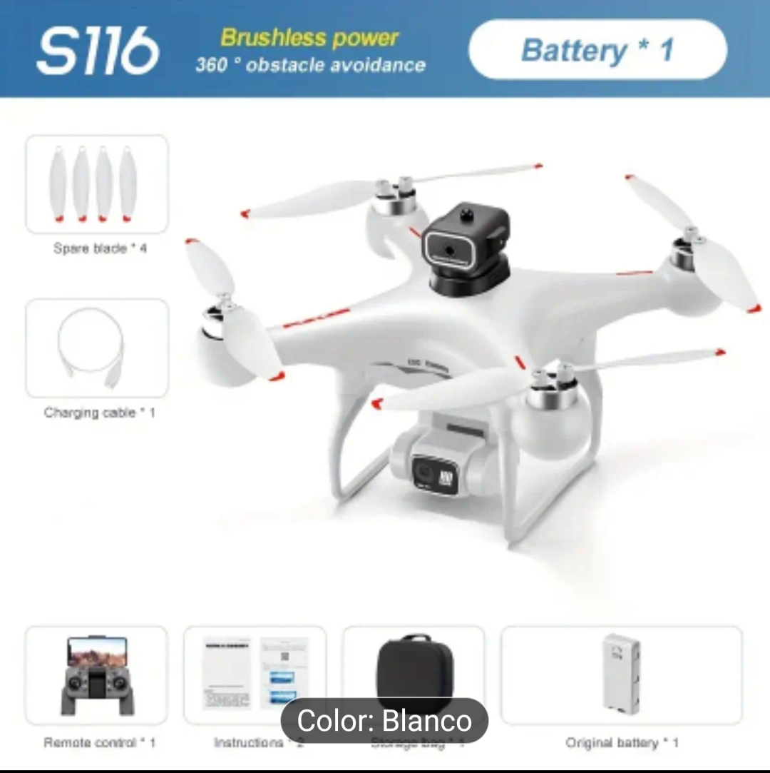 otros electronicos - S116 MAX SIN ESCOBILLAS  con control remoto de flujo optico camara dual 1batería 0