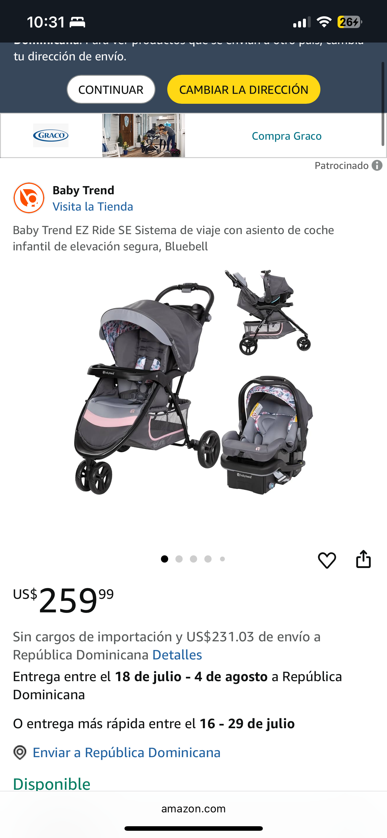 coches y sillas - Se vende coche con car seat bebé  5