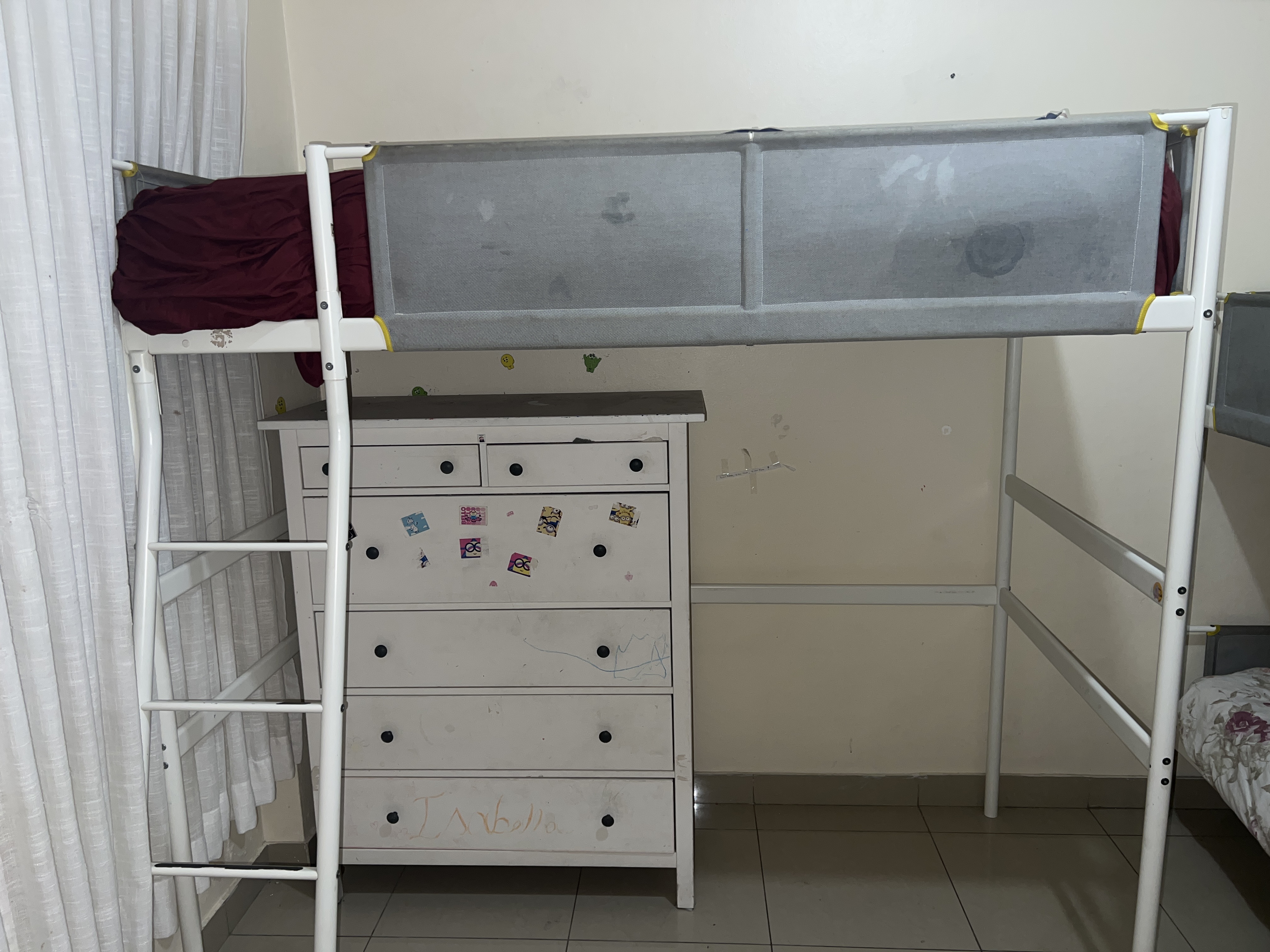 muebles y colchones - Cama alta de IKEA espacio abajo para escritorio o  0