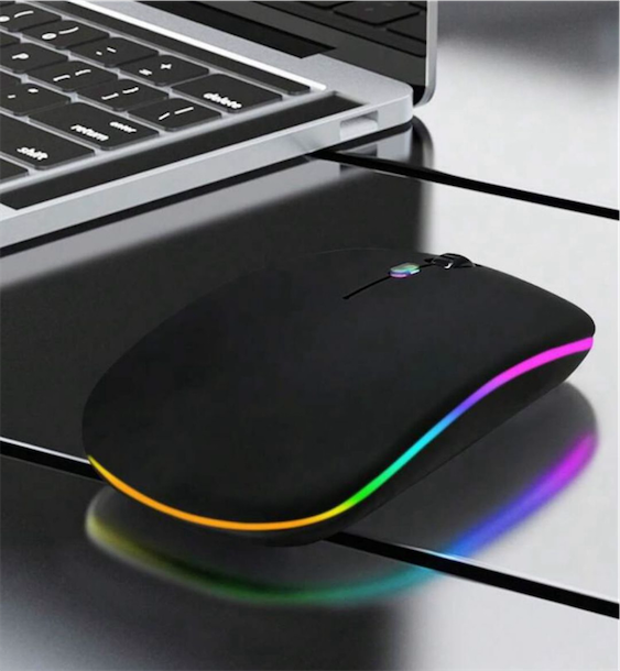 otros electronicos - Mouse inalámbrico recargable negro 0