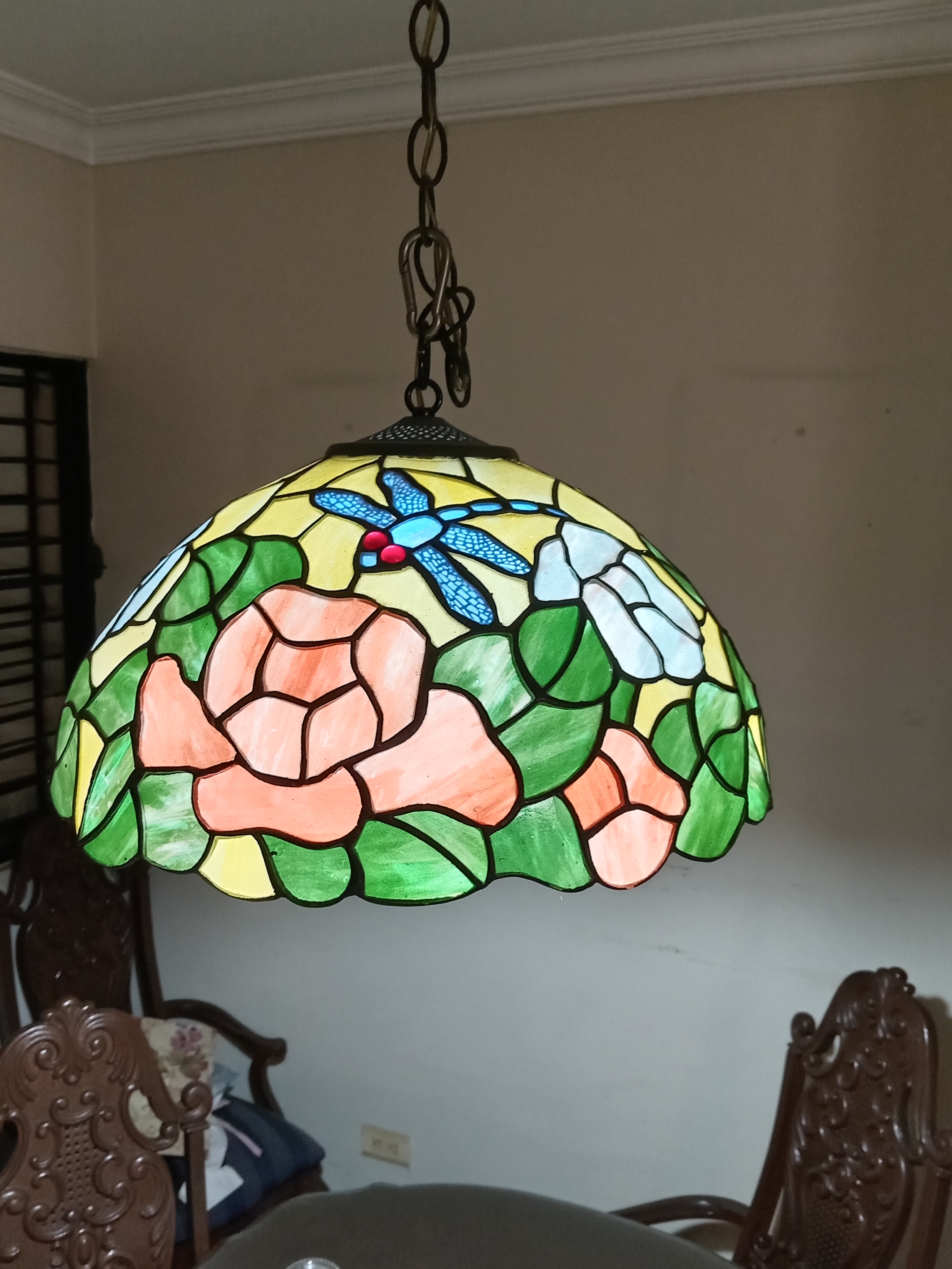 muebles y colchones - Lámpara antigua de Vitral 0