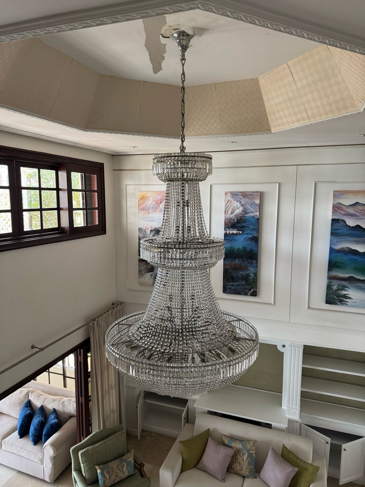 decoración y accesorios - Lámpara Cristal Elegante para Techo Alto 1