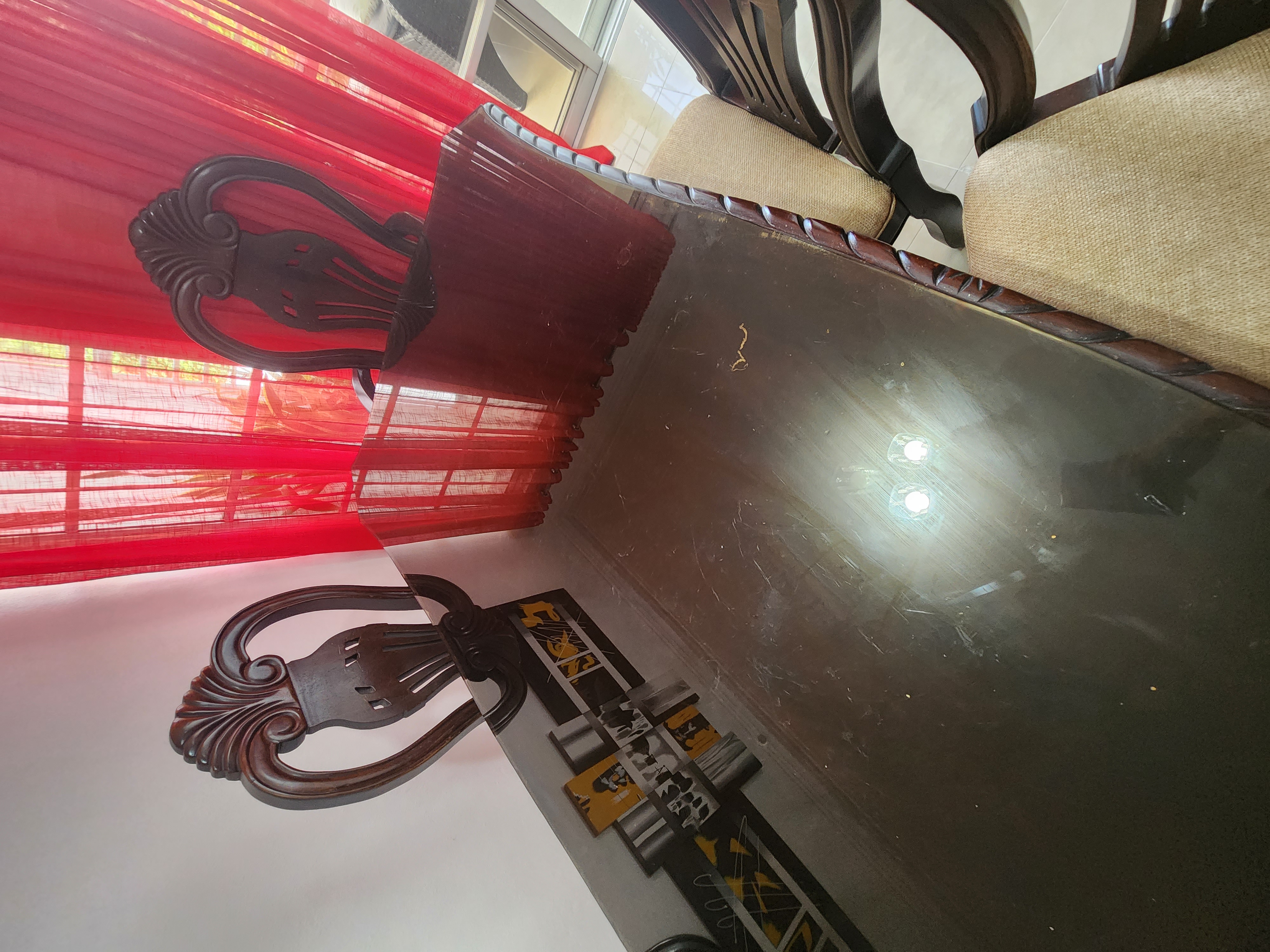 muebles y colchones - Comedor de 6 sillas en caoba  6