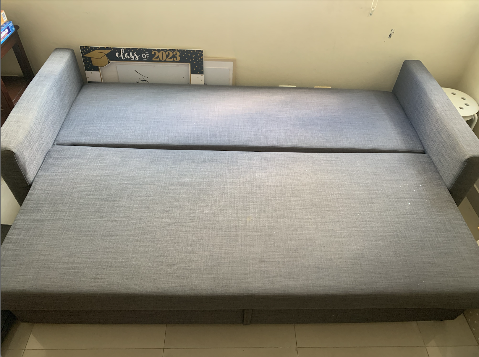 muebles y colchones - Mueble sofa gris Ikea 3 plazas como nuevo 2
