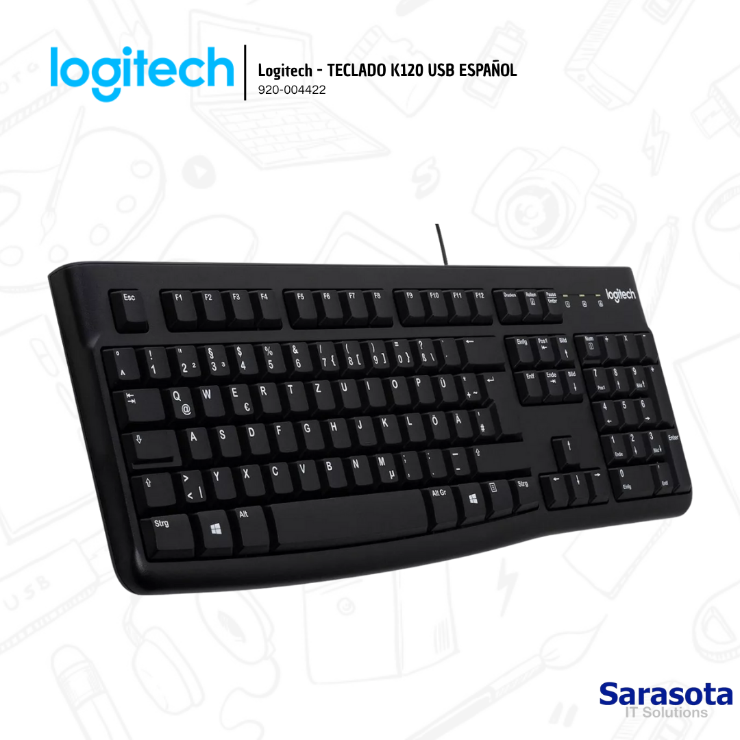 accesorios para electronica - Logitech - TECLADO K120 USB ESPAÑOL