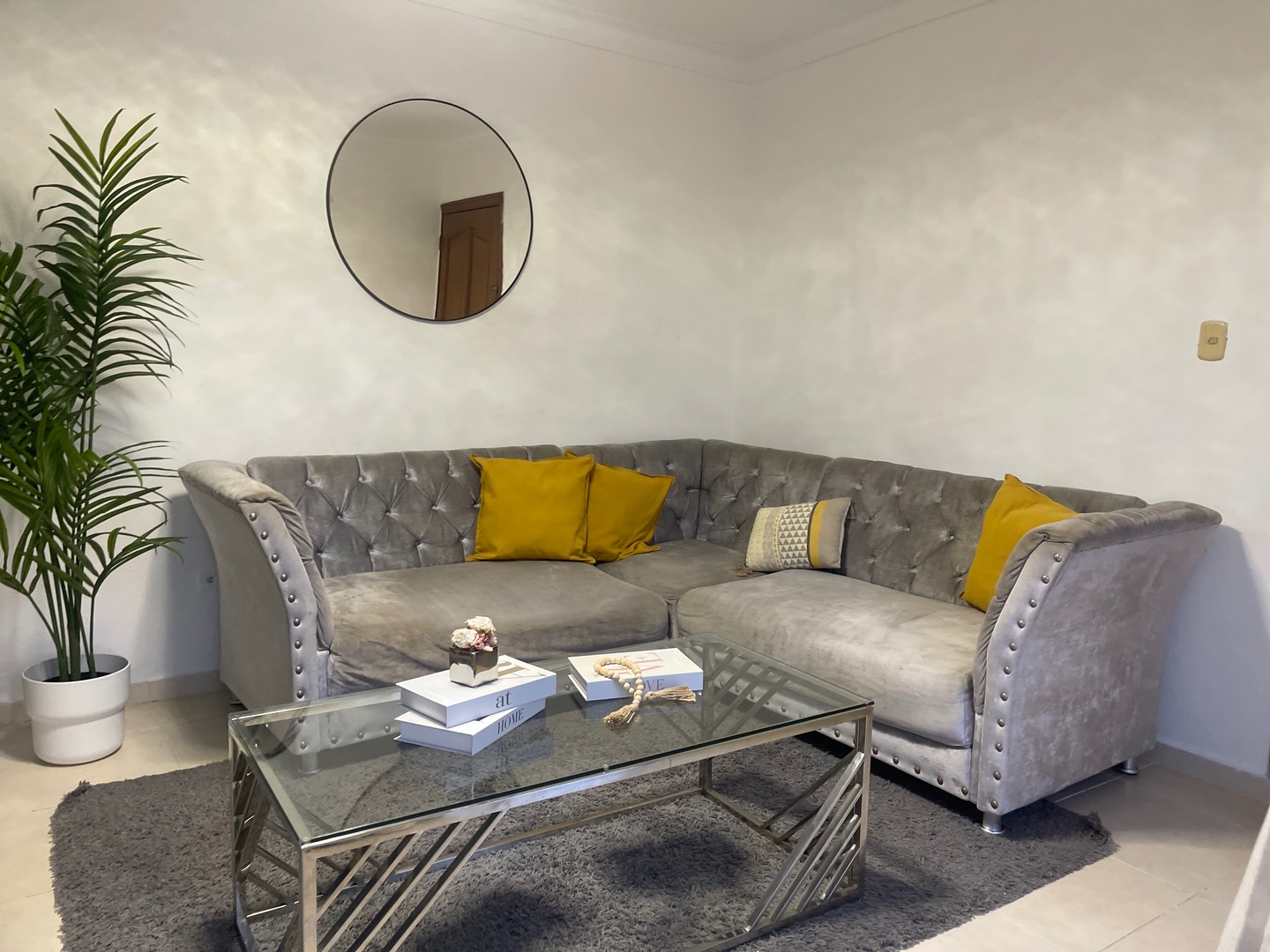 muebles y colchones - Mueble Tipo L + Mesa + Repisa Para Sala 5