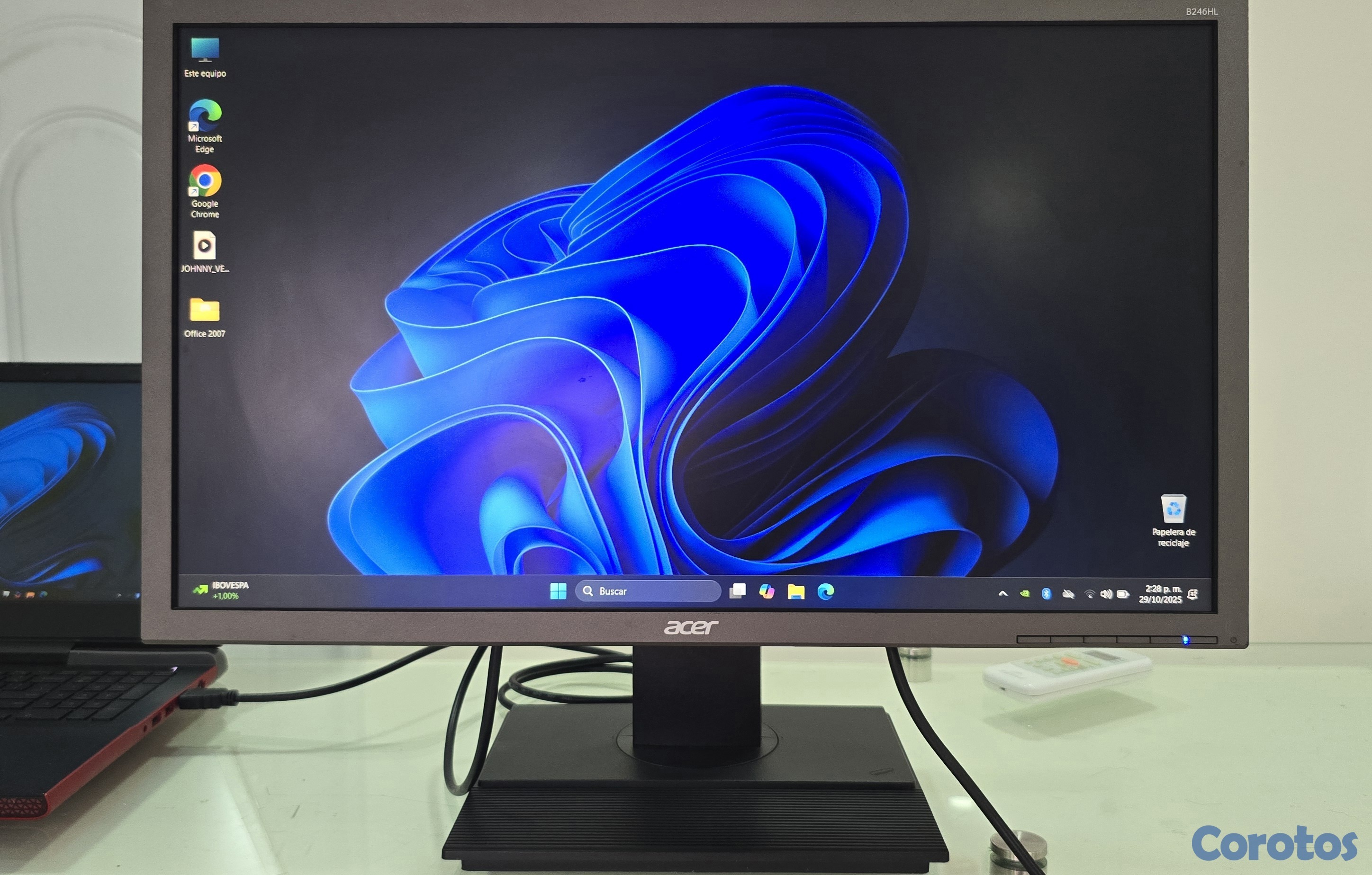 computadoras y laptops - Monitor Acer 20 Pulgadas hdmi Vga y Dvi  2