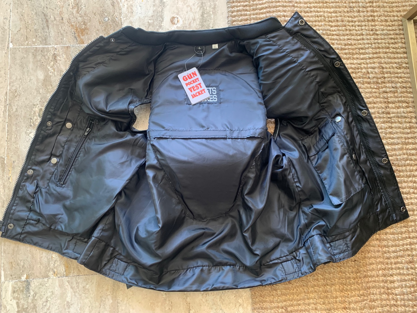 ropa para hombre - Chaleco de cuero de alta calidad para motociclista con protección en la espalda. 2