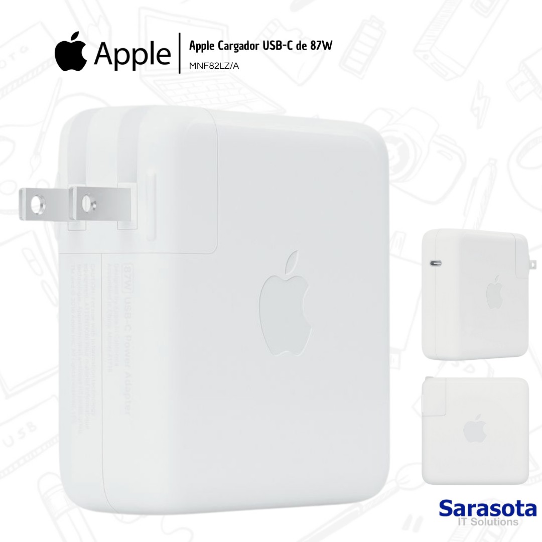 accesorios para electronica - Adaptador de corriente USB-C de 87W de Apple 2
