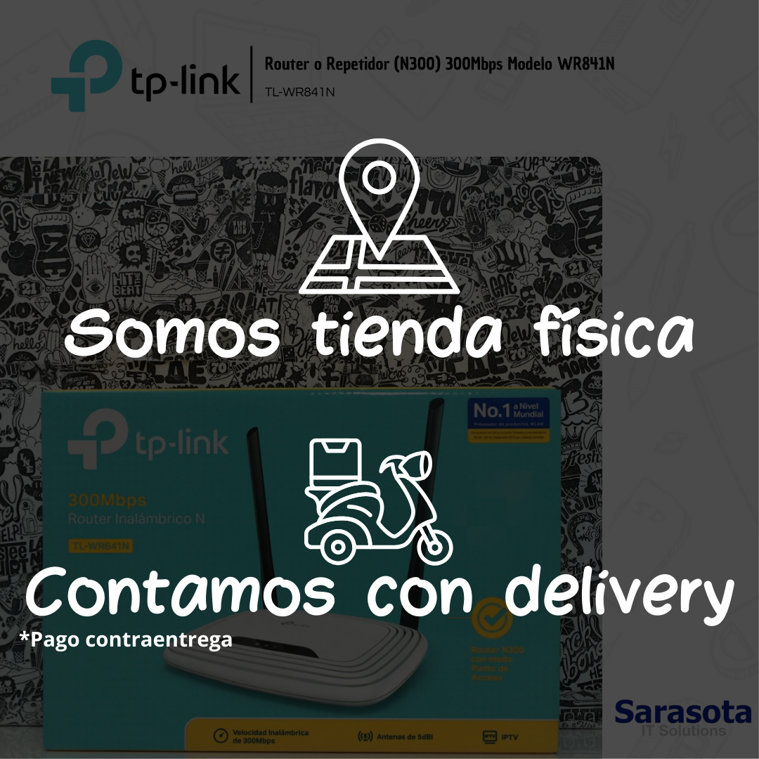 accesorios para electronica - Router o Repetidor (N300) 300Mbps Modelo WR841N 3
