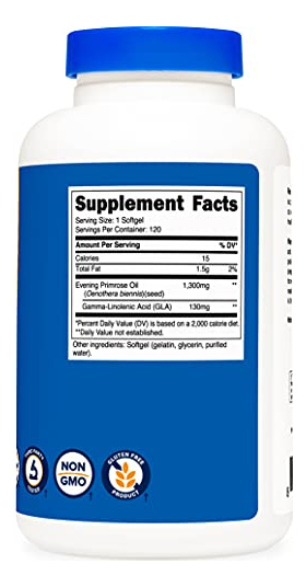 Salud y Equipamiento Médico - Aceite De Onagra 1,300mg 120 cap Nutricost 2