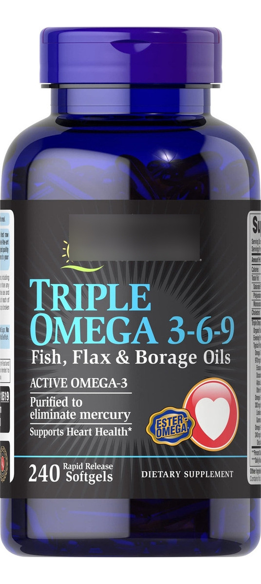 Salud y Equipamiento Médico - Triple Omega 3-6-9 240cap Puritans Pride