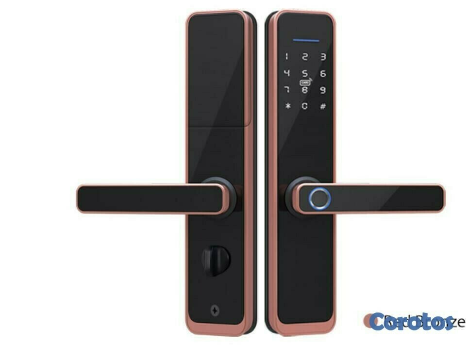 accesorios para electronica - Cerradura smart para puerta con apertura de huella codigo app bluetooth o wifi 2