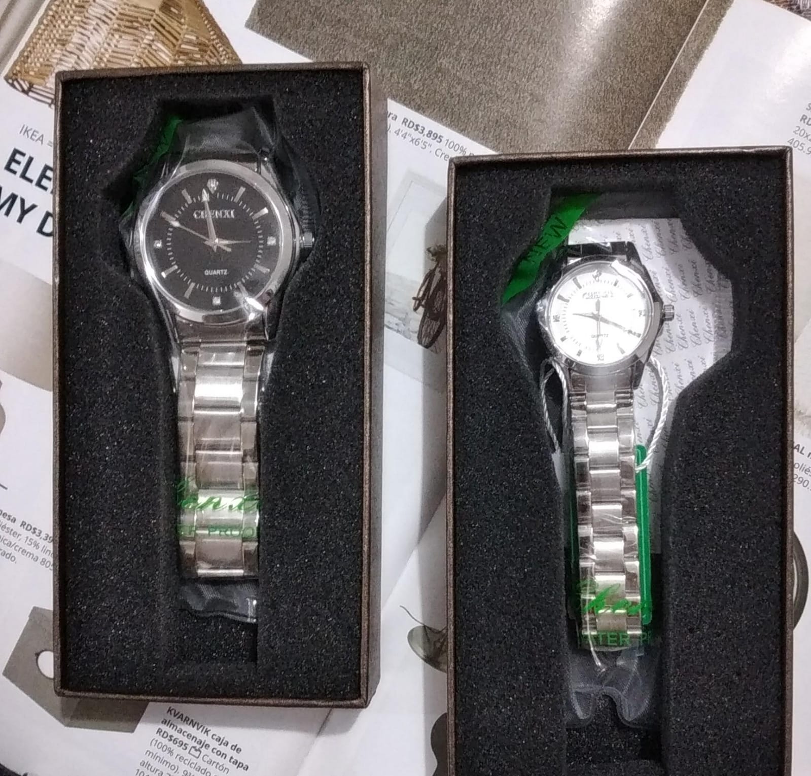 joyas, relojes y accesorios - Pareja de relojes 