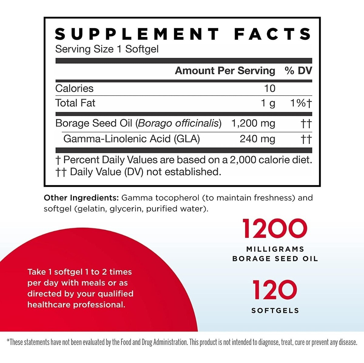 Salud y Equipamiento Médico - Borage 1200mg 120caps Jarrow - Uni - Unidad A $2241 1