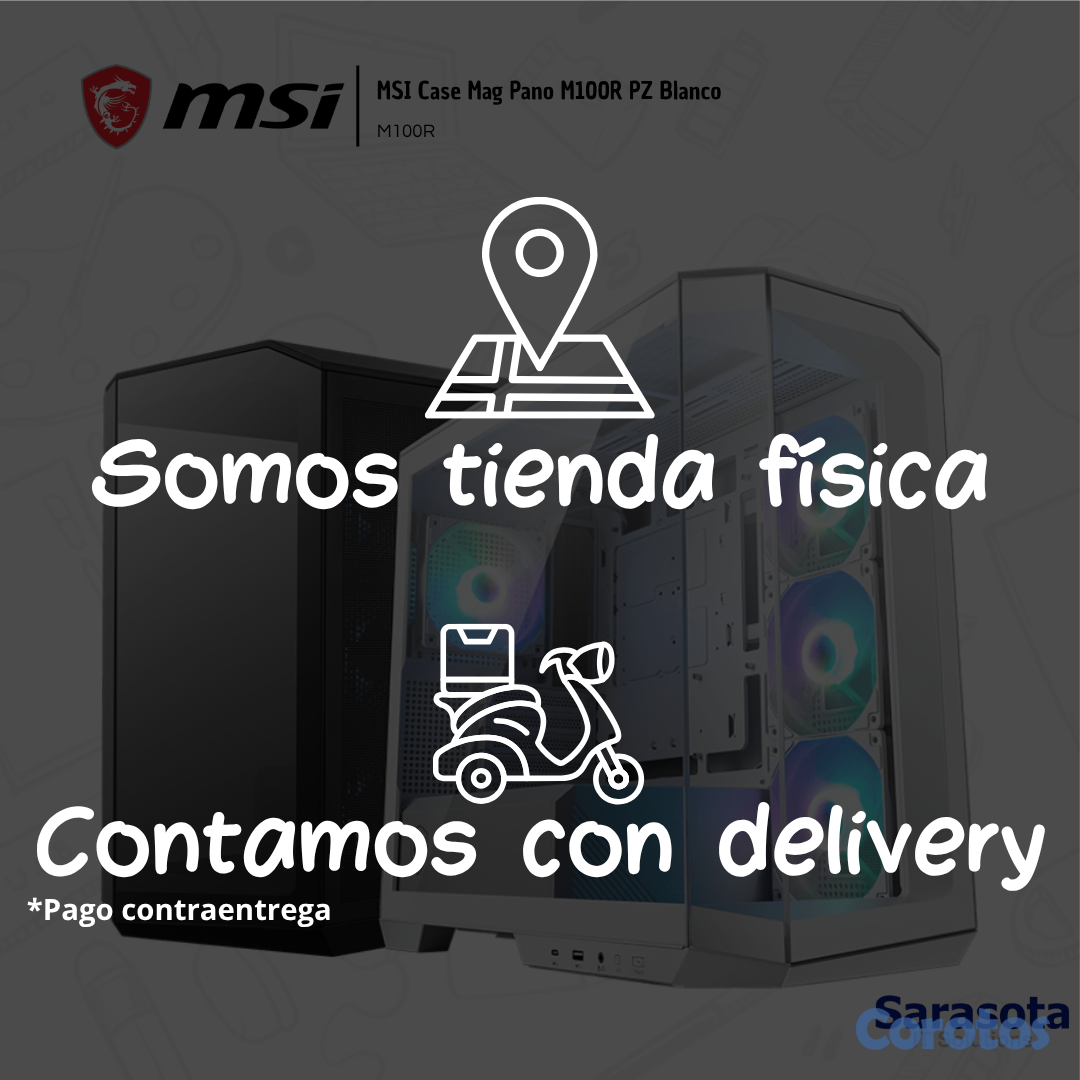 accesorios para electronica - MSI Case Mag Pano M100R PZ Blanco  3