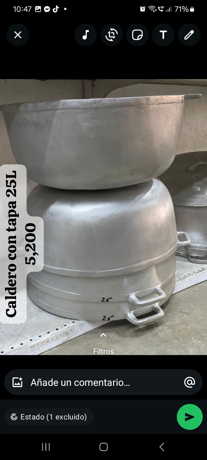 cocina - calderos con tapa diferentes tamaños  1