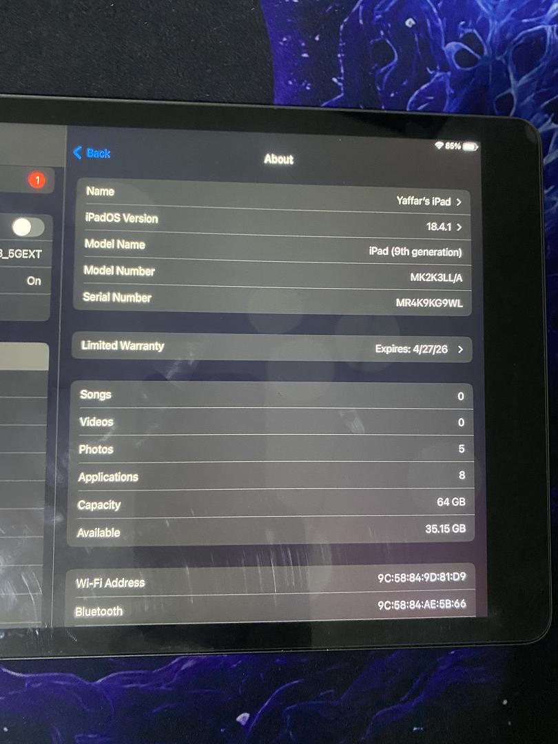 celulares y tabletas - IPad 9na generación - 64 GBs - 3