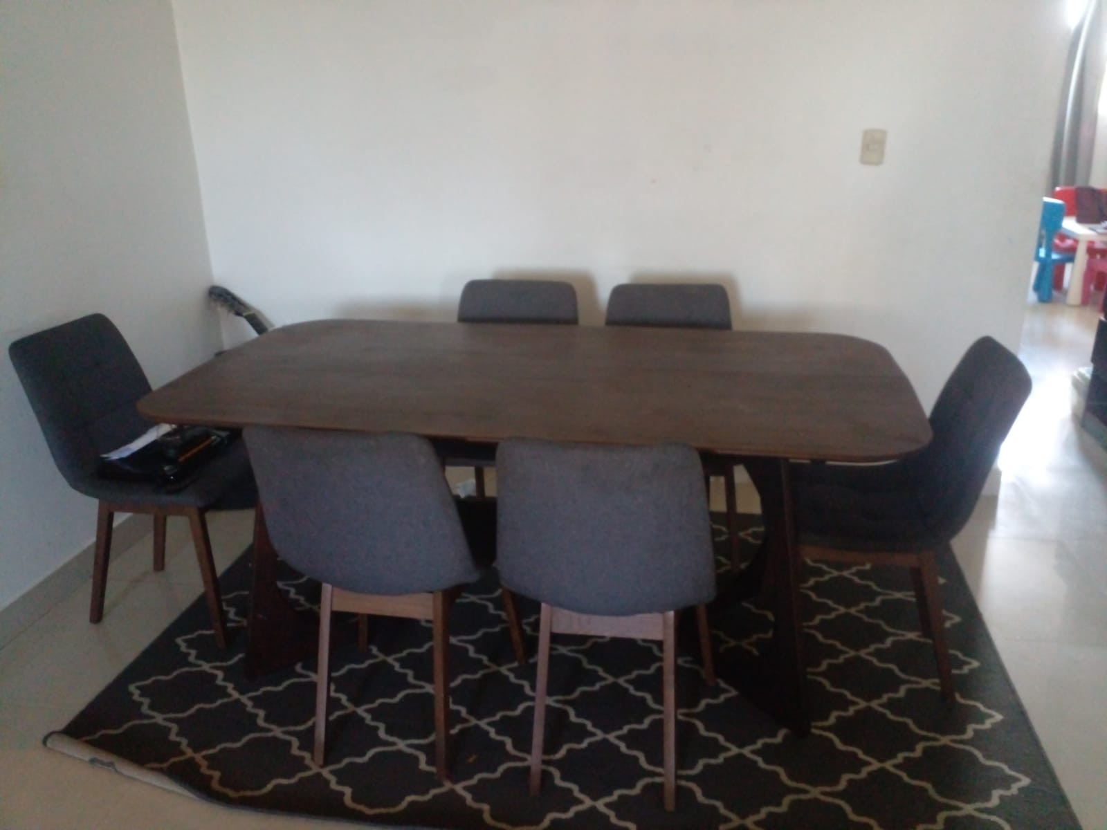 muebles y colchones - Juego de Comedor, madera Sapelli (tipo caoba) 0