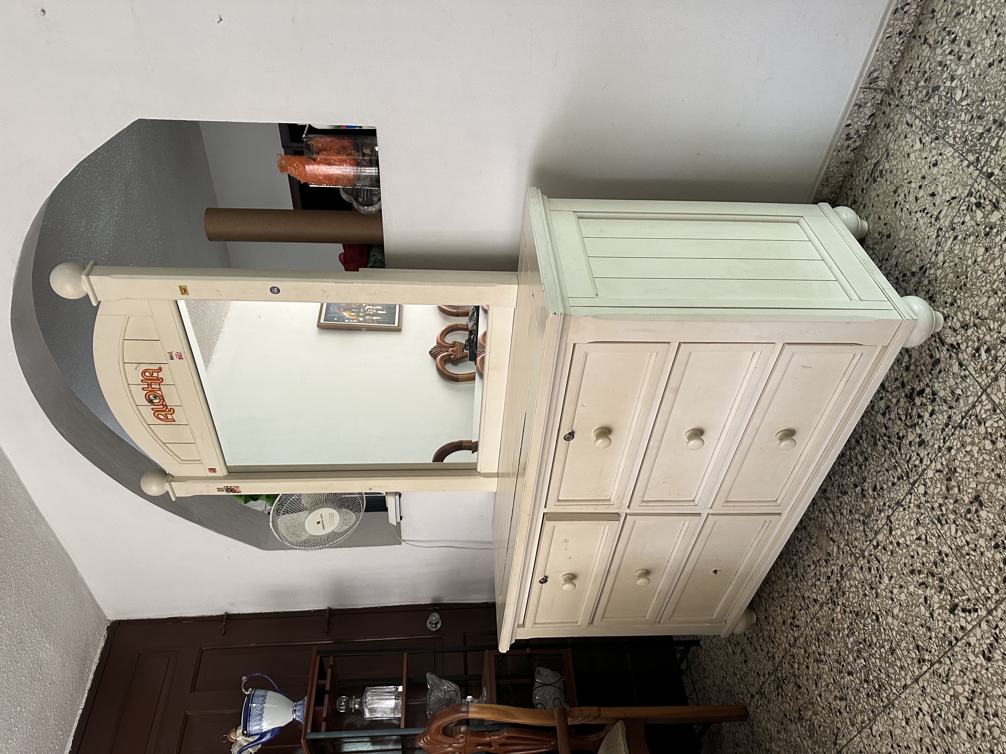 muebles y colchones -  Gavetero juvenil blanco importado 1