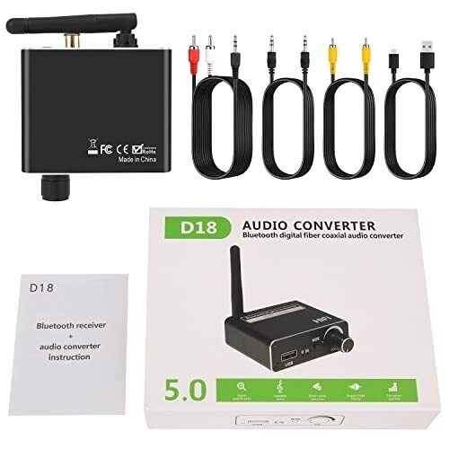 otros electronicos - Audio convertidor de audio digital a analogo con funcion de bluetooth usb D18  6