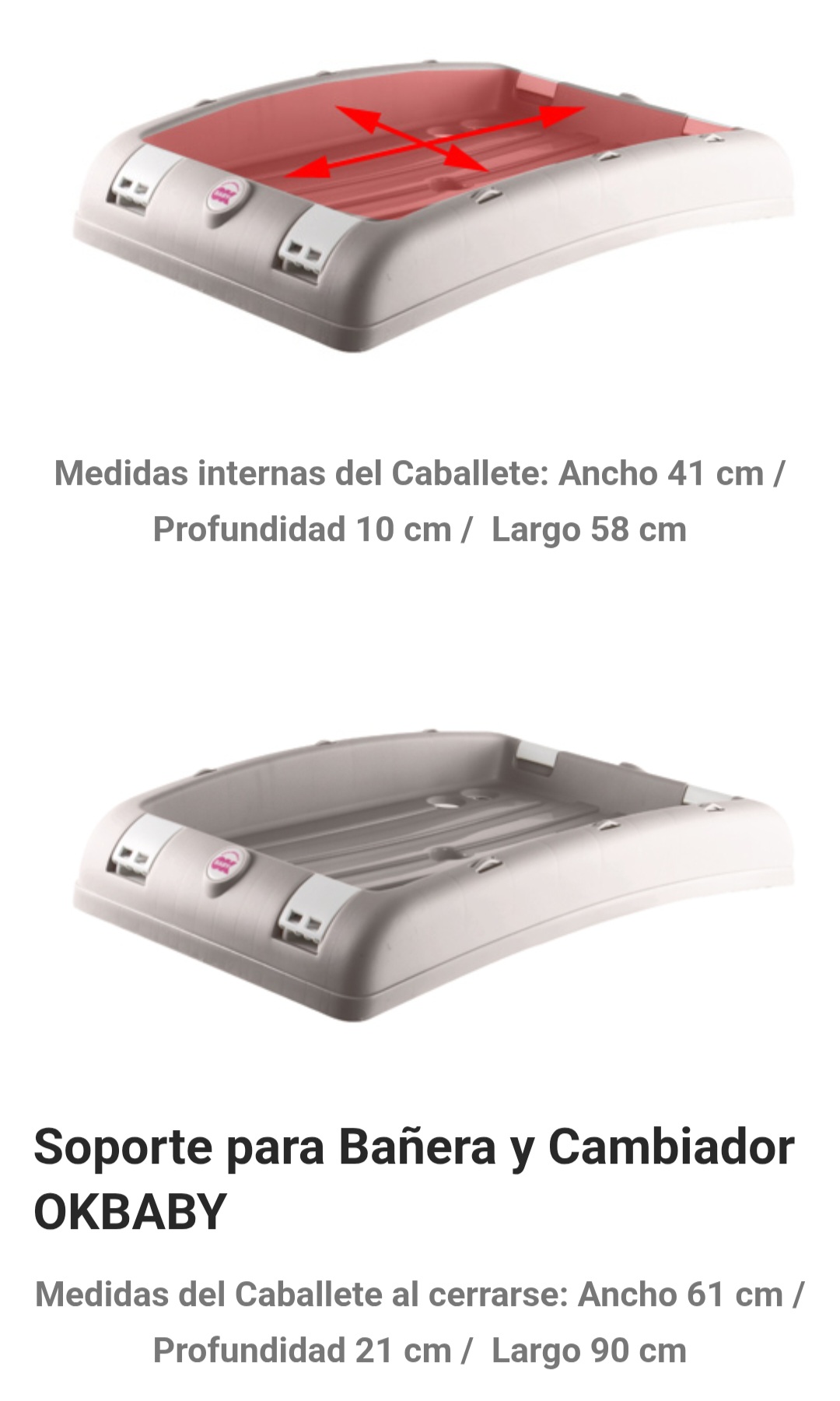 accesorios - Vendo soporte bañera okbaby y cambiador   1