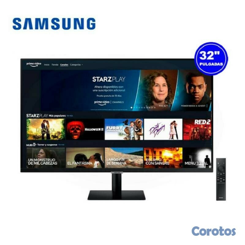 computadoras y laptops - MONITOR SAMSUNG 32” SMART FHD M5. (1920X1080), PLANO, 3000R, 60 HZ, 4MS, HDR10,  1