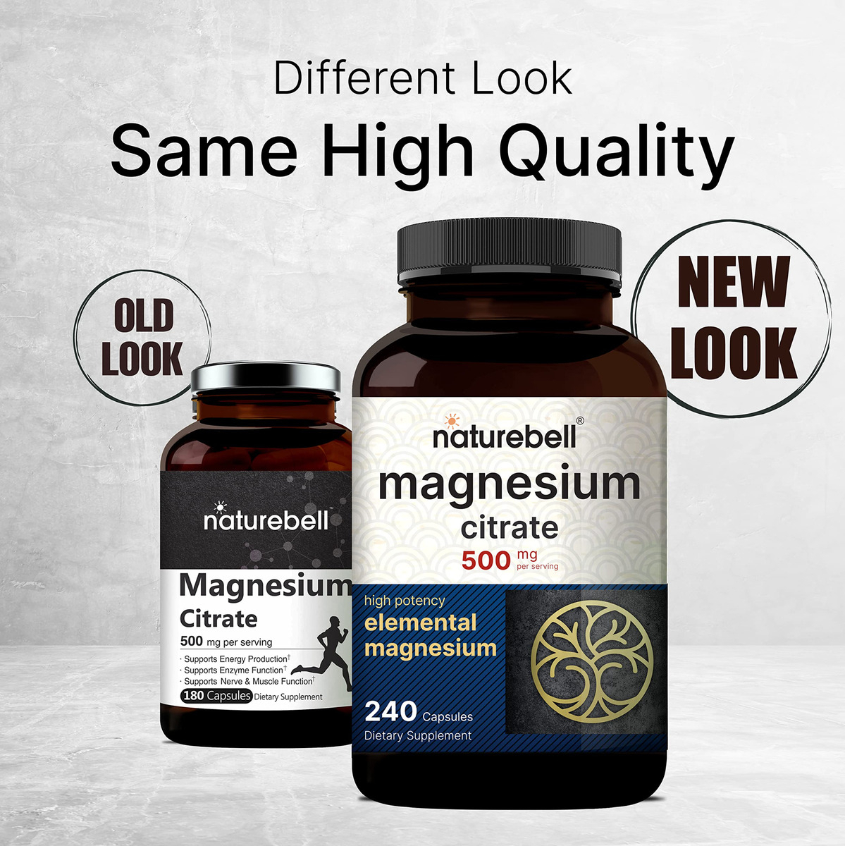 Salud y Equipamiento Médico - Citrato De Magnesio 500mg 240 Cap Naturebell 4