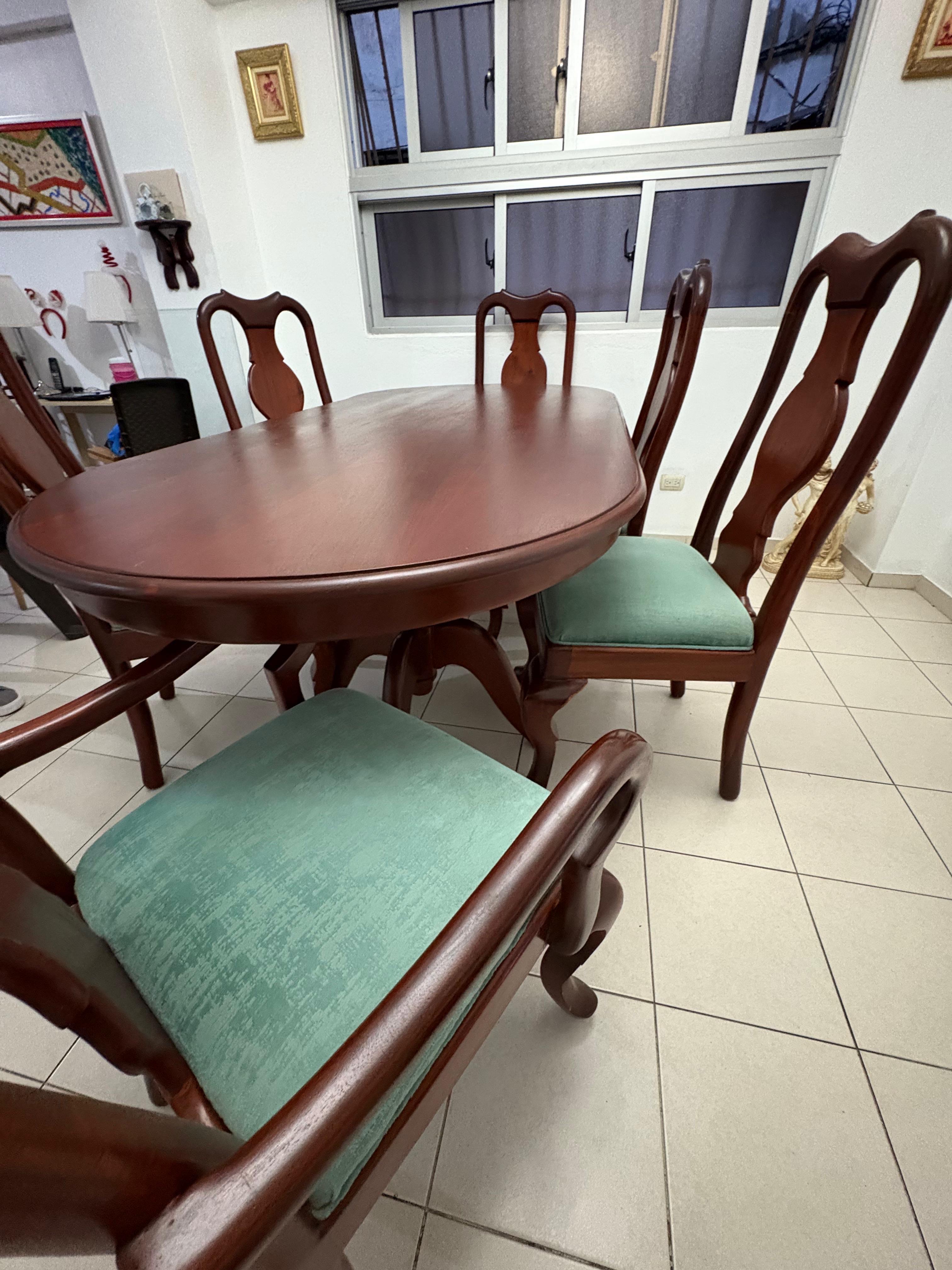 electrodomesticos - COMEDOR DE 6 SILLAS EN CAOBA 5