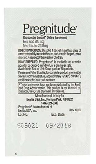 Salud y Equipamiento Médico - Pregnitude Reproductive Support 60 Prenatal Packets 5